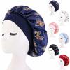 3 Pcs Nightcaps Satin Bonnet Extra Large Sleeping Bonnet Comfortable Butterfly Print Elastic Band High Density Women Braids Curly Night Hat