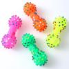 Small Spiky Dumbbell Squeaky Dog Teething Toy