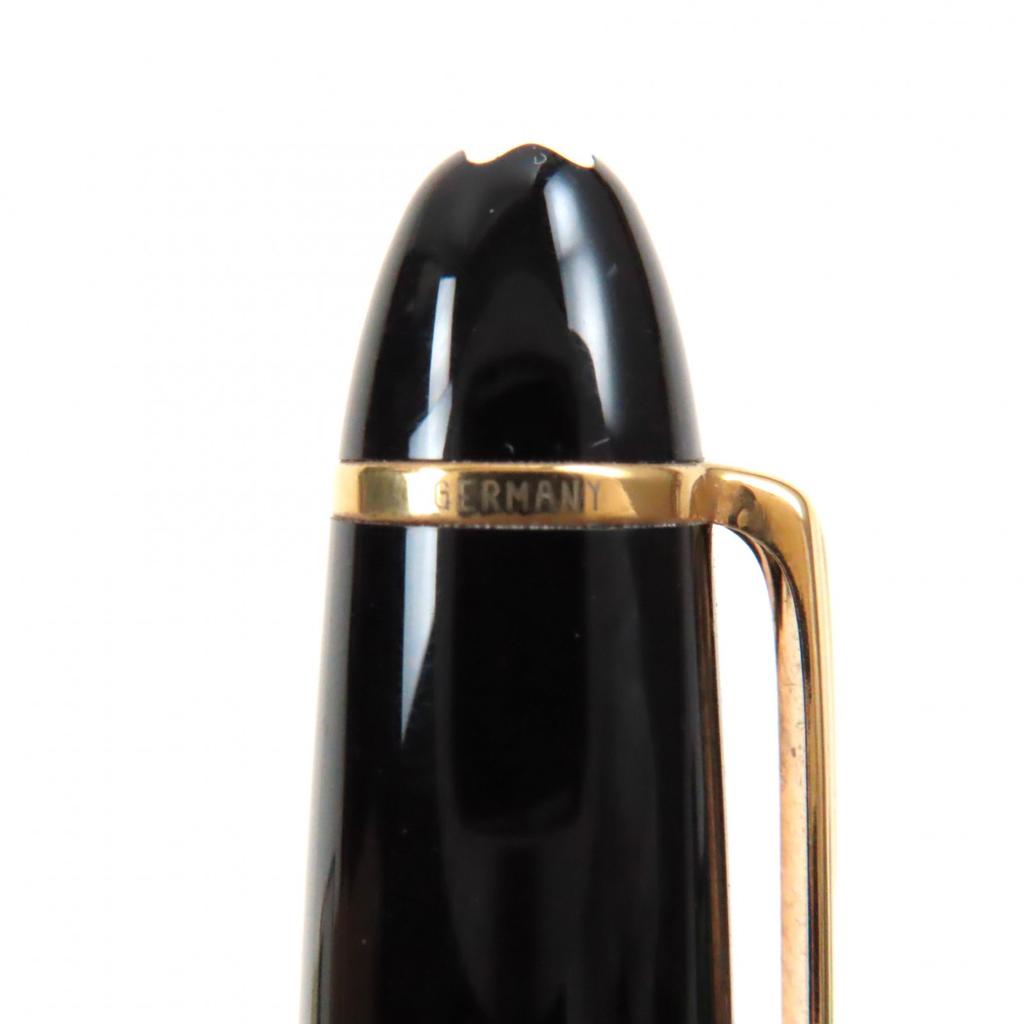 Great MONTBLANC Ballpoint pen Meisterstckle Grand Black gold mens Used