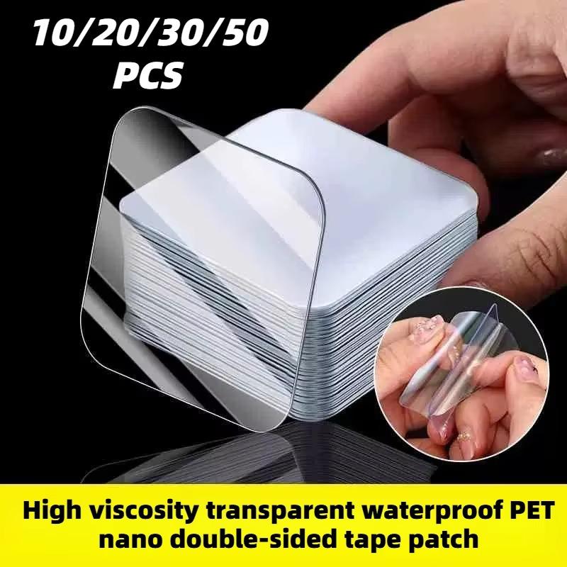 10/20/30/50 PCS High Viscosity Transparent Acrylic PET Double-Sided Adhesive Tape Washable No Punching Wall Fixing Adhesive TaPinstriping Tape 3