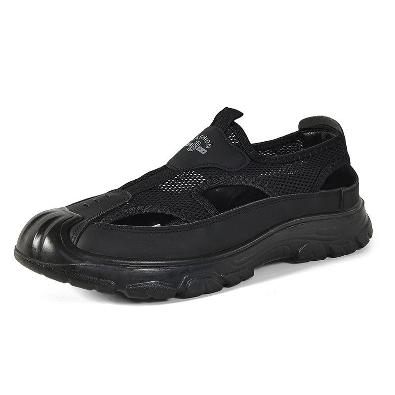 Sandals men's summer new polyurethane men's shoes hollow breathable casual shoes outdoor wading hole shoes lightweight single shoes