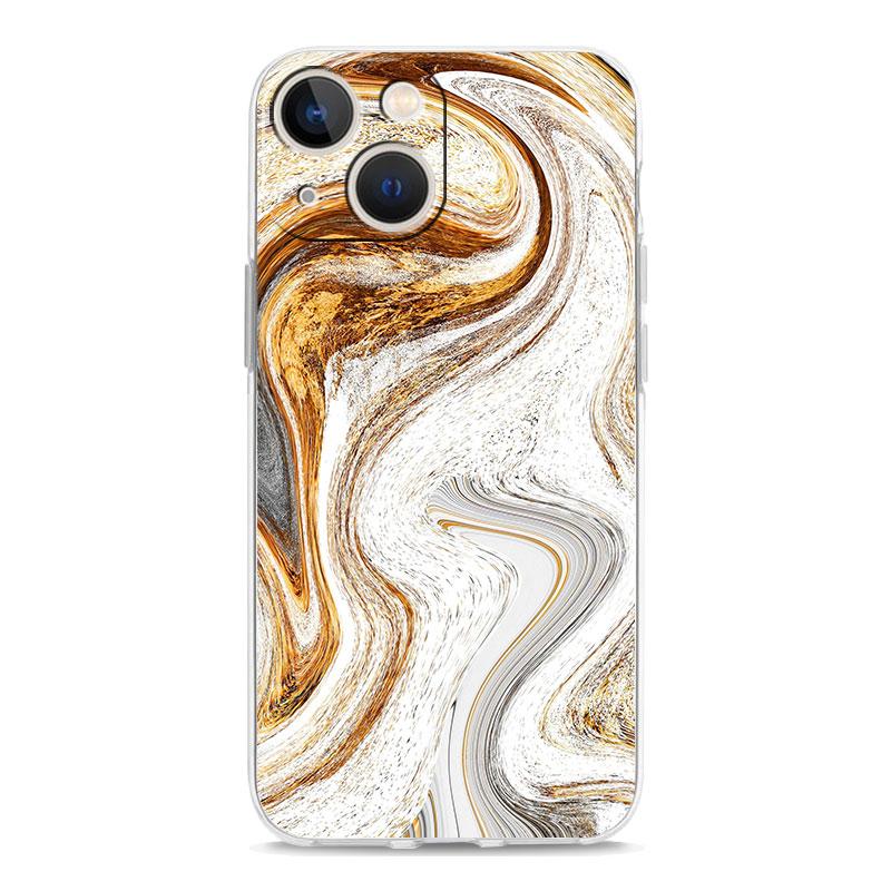Priehľadný kryt na telefón pre iPhone 17 16 15 14 13 12 11 Pro Max Plus 17 AIR Nárazuvzdorný mäkký TPU obal Vintage mramorový Capas