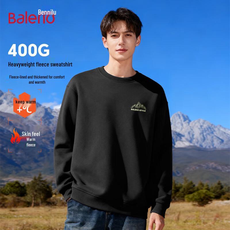 

Baleno Men s Heavyweight Fleece-Lined Crew Neck Sweatshirt L