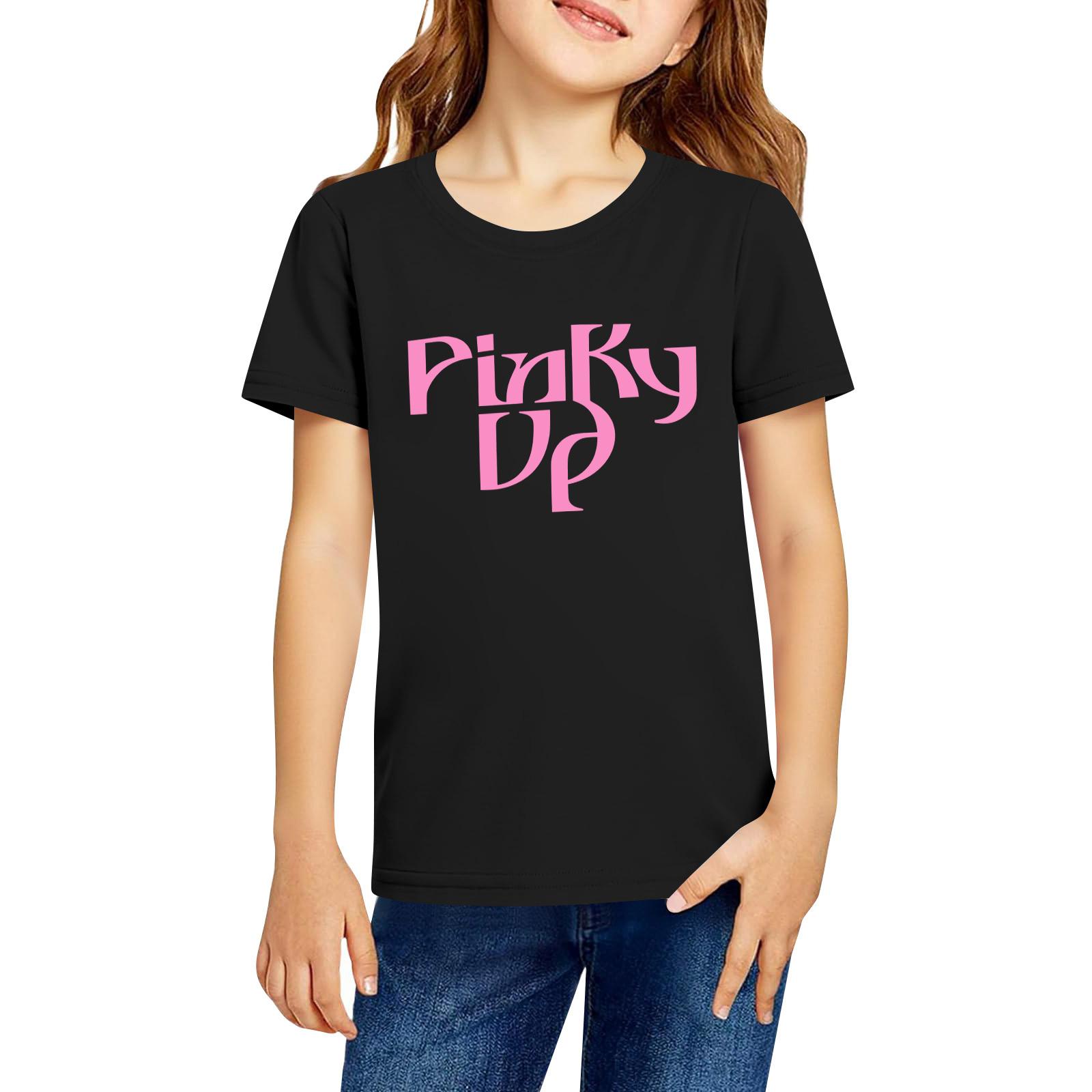 

Fashionable Round Neck Short Sleeve Work Clothes Printed Tops For KID Summer Tops 100
