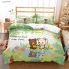 Cartoon Rilakkuma Bear Anime All Season Duvet Cover Kawaii Bedding Set Soft Quilt Cover and Pillowcases Single/Double/Queen/King