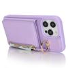 For iPhone 14 Pro Max Case Card Holder Wallet Leather+TPU Crossbody Phone Cover with Ring Kickstand