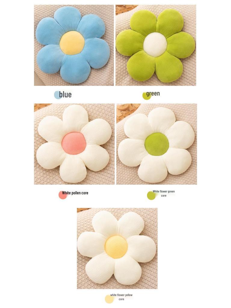 Petal Daisy Cushion: Sunflower Pillow for Office Chairs, Floors & Futons