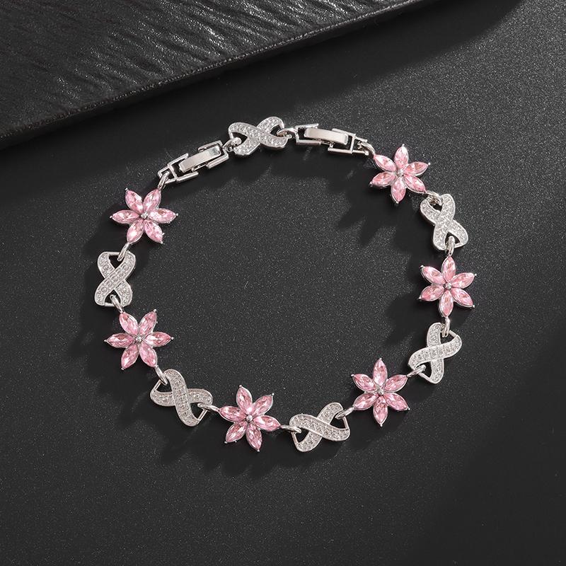 Fashionable and Exquisite Shiny Zircon Sunflower Bracelet Women's Trendy Dinner Party Jewelry Girls Gift