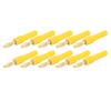 10Pcs Banana Plug 4.0mm Male To 2mm Female Connector 30V AC 60V DC 32A for Testing Yellow