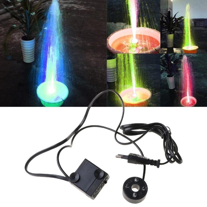 3W tiché malé vodní čerpadlo 180L/H se 4 LED korálky