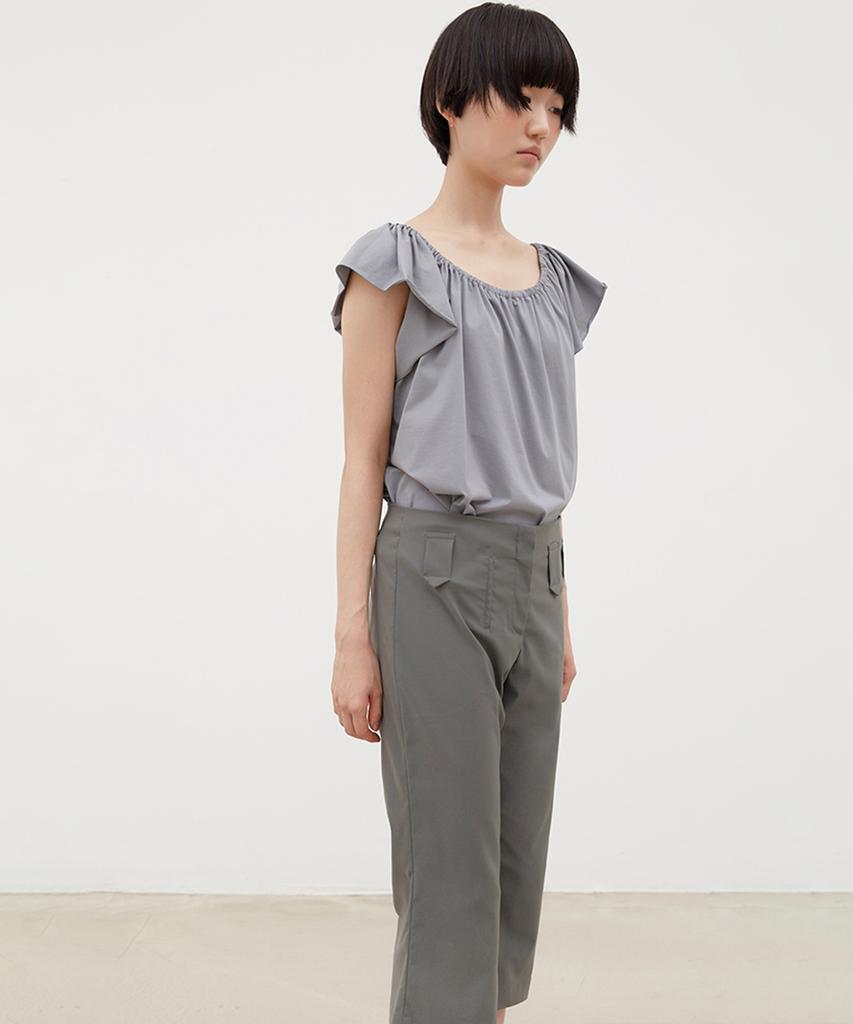 Koseumoseu Tab Capri Pants (Taupe)