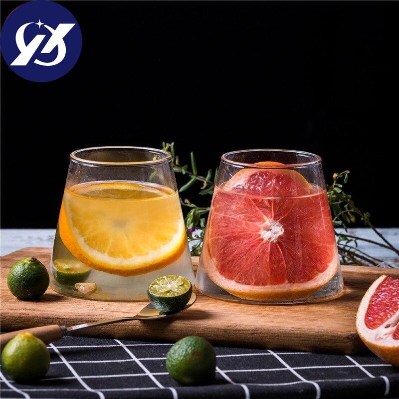 Mountain Design Heat Resistant Wine Glass Breakfast Water Cup Tea Juice Milk Mug Drinkware 300ML