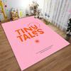 Tiny Tales Children Story Books Logo Poster Pink Orange Typography Brand Art detailed floor mat rug for kids room nursery office decor