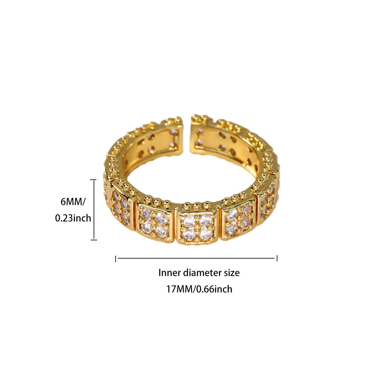 

Full Inlay Zircon Square Rings For Women Men Gold Color Stainless Steel Ring 2026 Trend New Wedding Couple Jewelry Party Gifts