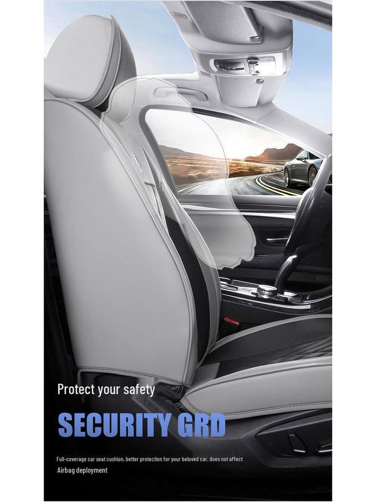 Accord & Emgrand L All-Leather Full Coverage Car Seat Cushion - Universal Four Seasons, 6th To 9th Gen