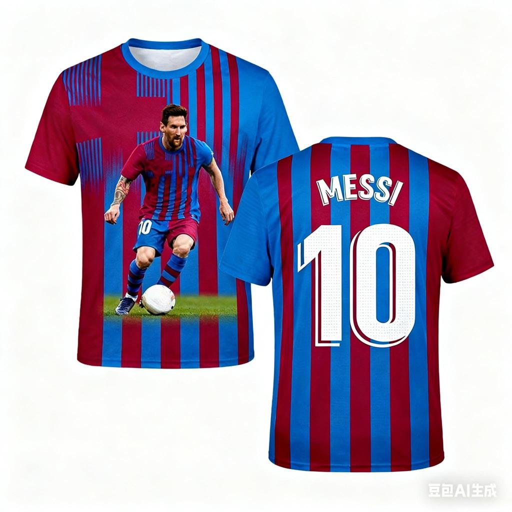 Summer Short Sleeve Portrait Football T-shirt Men Sports Casual Outdoor Daily T-shirt Fashionable Comfortable Loose Soft Breathable T-shirt