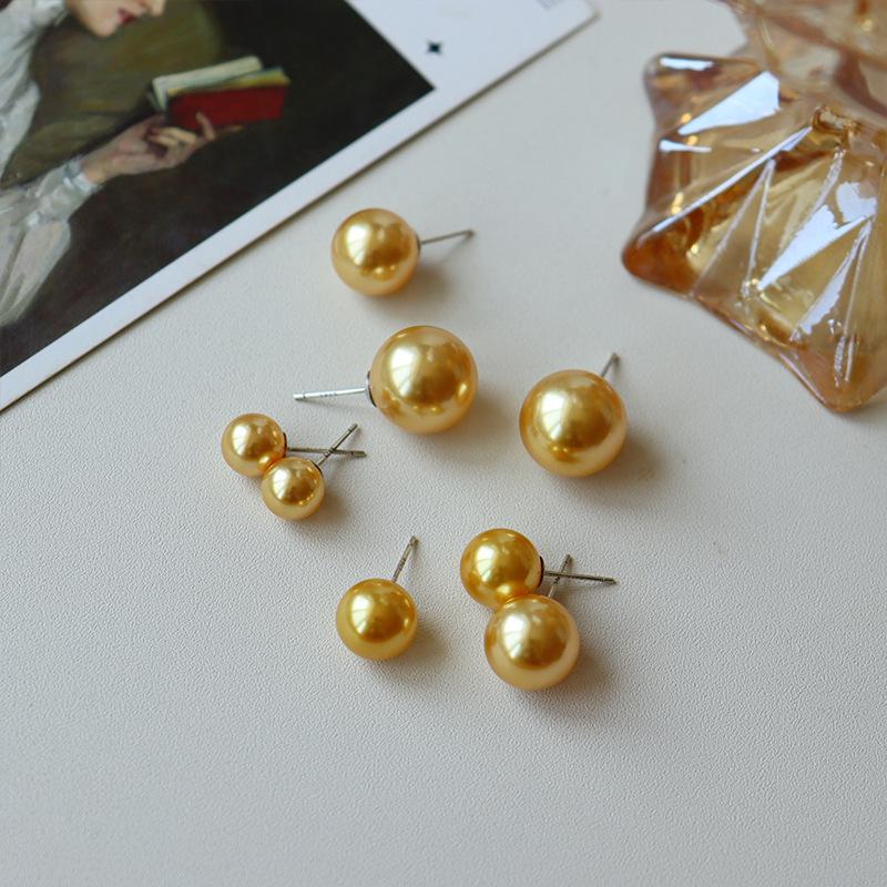 

Elegant Gold-Plated Crystal & Pearl Flower Earrings: French Light Luxury for Women
