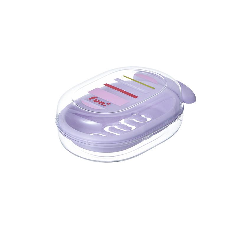 Cartoon Tragbare Seifenschalen Doppellagige Plastik-Seifenbox Haushalts-Badezimmer Ablage Seifenschale Badezimmer-Seifenbox Mit Deckel