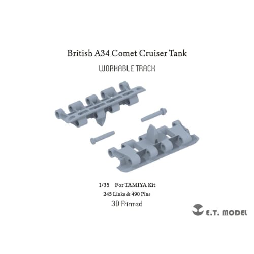 ET Model 1/35 British A34 Comet Cruiser Tank Working Tracks (for Tamiya) Plastic Model Parts P35-068