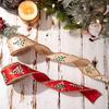 Wired Edge Christmas Ribbon 2 Rolls Wired Edge Tree Decoration Winter Holiday Wrapping Ribbon For Party Stairs Window Garden