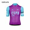 CSPD ATK Men's Summer Cycling Clothes MTB Bicycle Sports Shirt Set Polyester Fiber Cycling Top Sponge Cushion Cycling Paddle