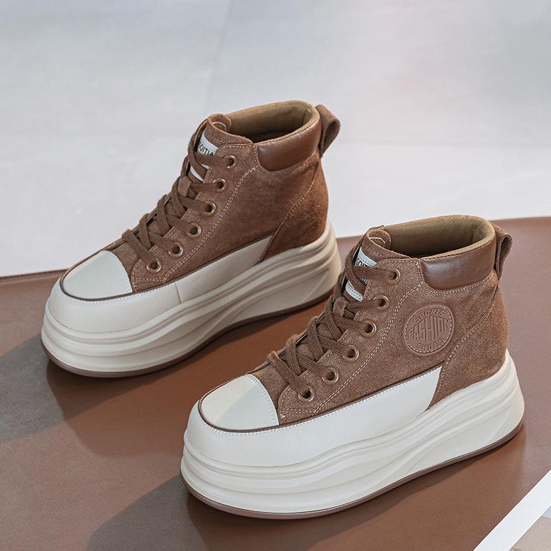 

Women s 10cm Platform White High-Top Sneakers: Petite Autumn 2025 Collection 37
