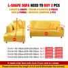 1/2/3/4 Thickened Elastic Non-slip Slipcover Solid Color Plush Sofa Covers for Living Room Couch Cover Case Sofa Slipcover