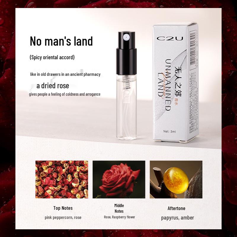 C2U White Tea Fresh Perfume Sample 3ml with Atomizer, Portable Women's Spray