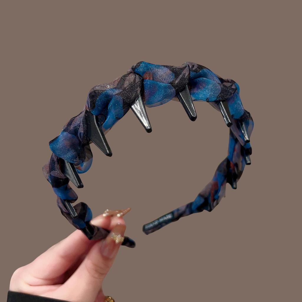 High-End Women's Bow Headband with Teeth - 2025 Face Washing & Hair Pressing Accessory