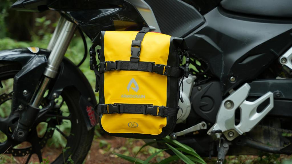 ARMOURAIN Waterproof Motorcycle Side Engine Guard Seat Caban Dry and Tool Bag Bags, 8L, Bag, Bag, Bag, (PVC Yellow, 8L)