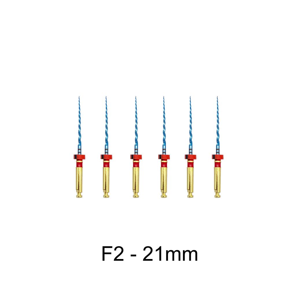 6Pcs Dental Heat Activated Canal Root Files Super File Bluesx-F3 25Mm Dentist Tools Can Bend For Preparing Root Canal Treatment