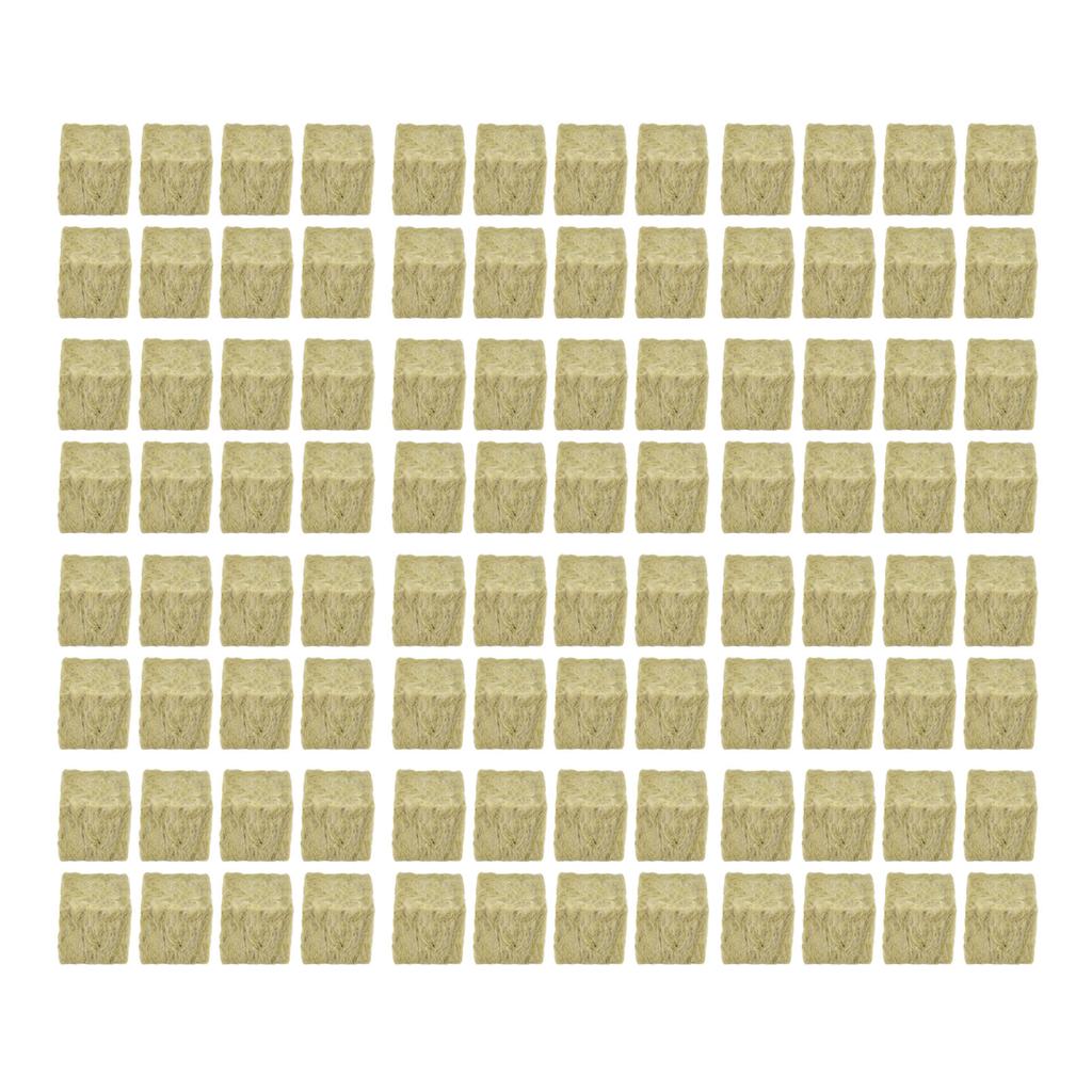 96PCS Plant Seedling Block Stonewool Grow Block Starter Plugs Garden Seedling Block for Agricultural