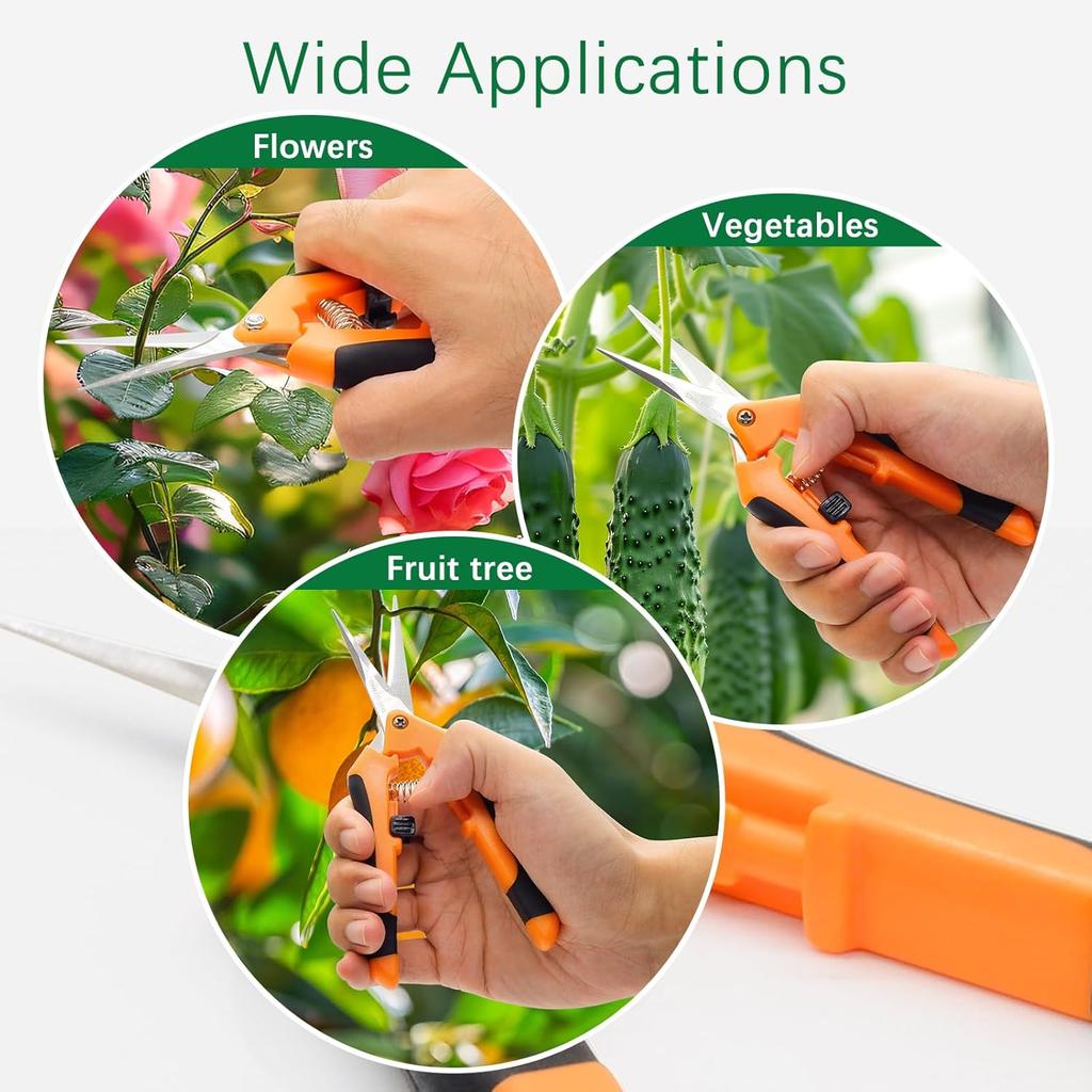 Pruning Shears, Garden Trimming Scissors, Gardening Hand Pruning Snips Titanium Coated Precision Bonsai Pruning Shears, Convenient Flower Cutters