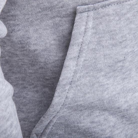 Pánská bunda s kapucí a dlouhým rukávem, mikina se zapínáním na zip, pánské oblečení