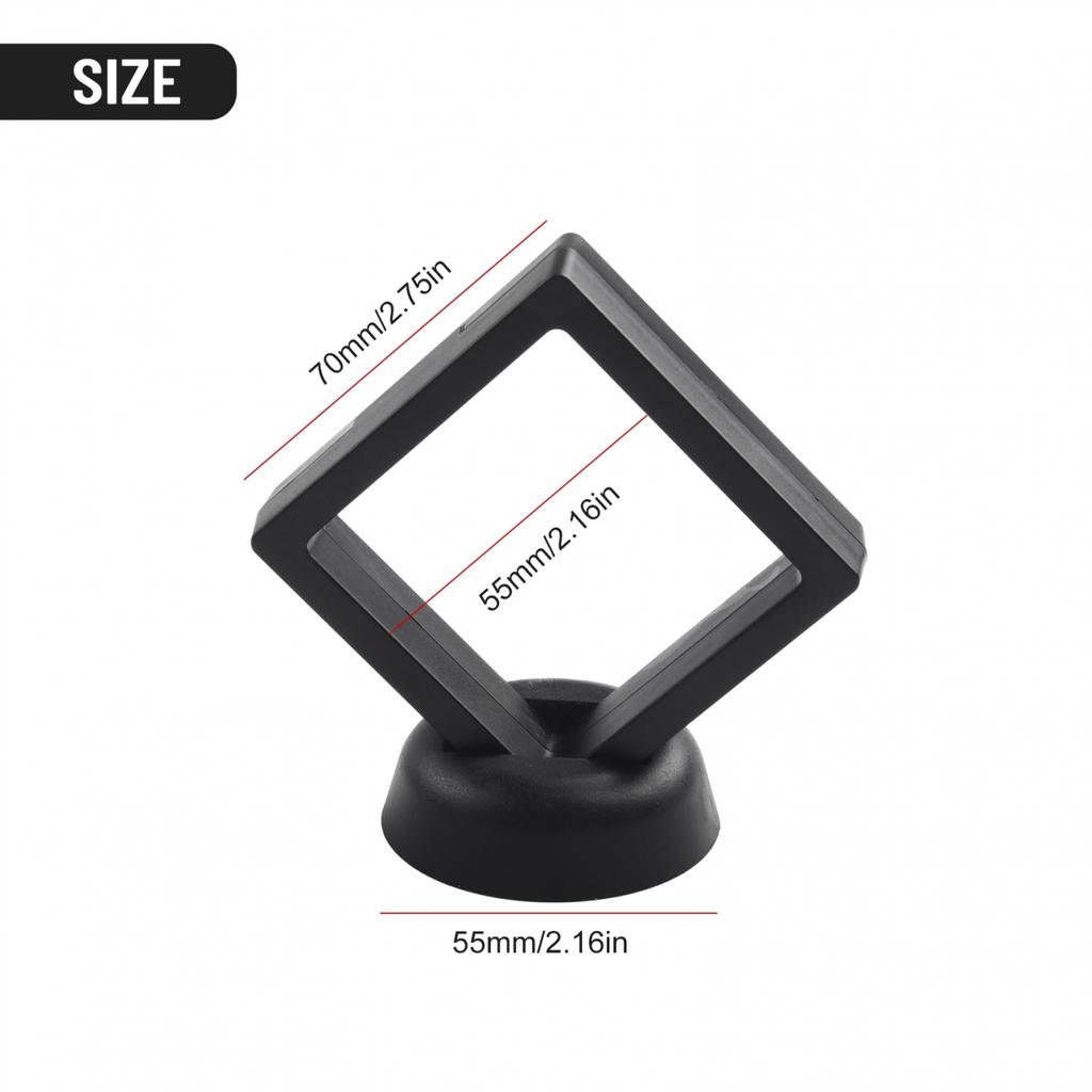 3D Floating Frame Display Box Clear Jewelry Multipurpose Storage Box