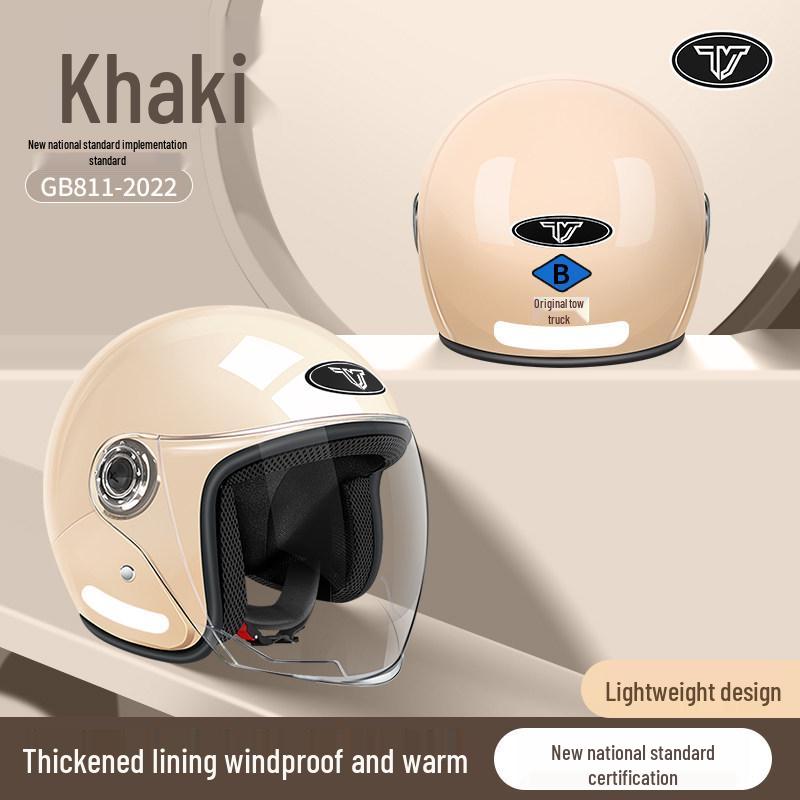 3C Certified All-Season Half Helmet for Electric Scooters, Unisex, Autumn/Winter Warmth, Safety Helmet