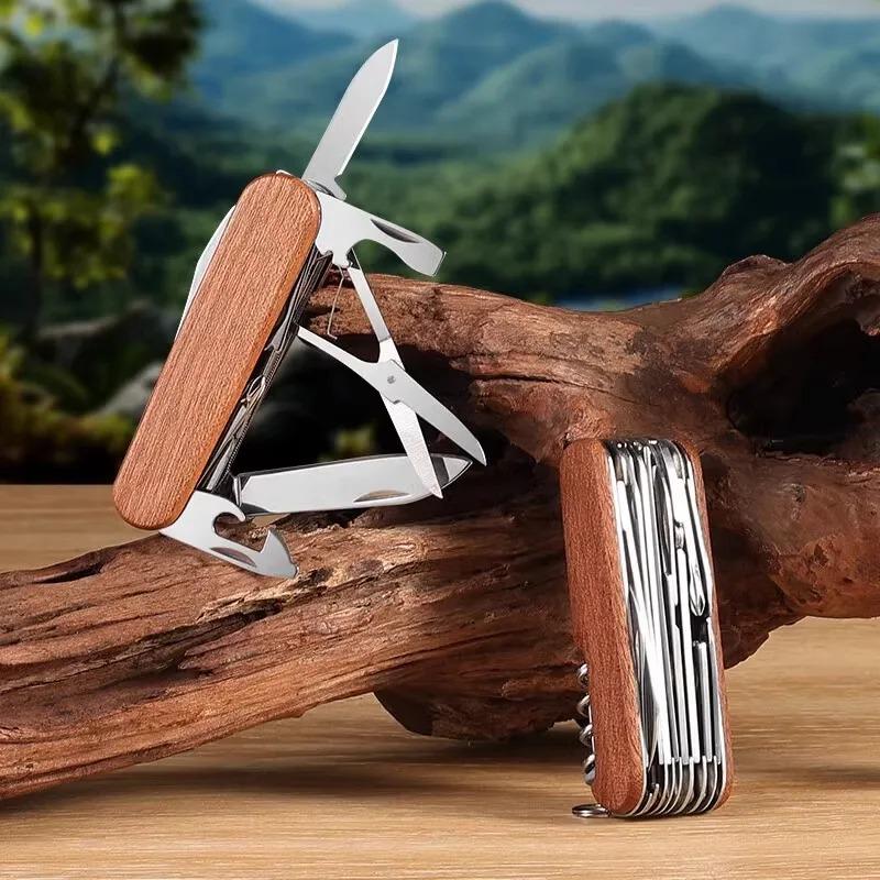 16-in-1 Taschenmesser, faltbares Armee EDC Ausrüstungs-Messer, Überlebens-Taschen-Jagd-Outdoor-Camping Survival EDC Messer, Handwerkzeug Multitool.