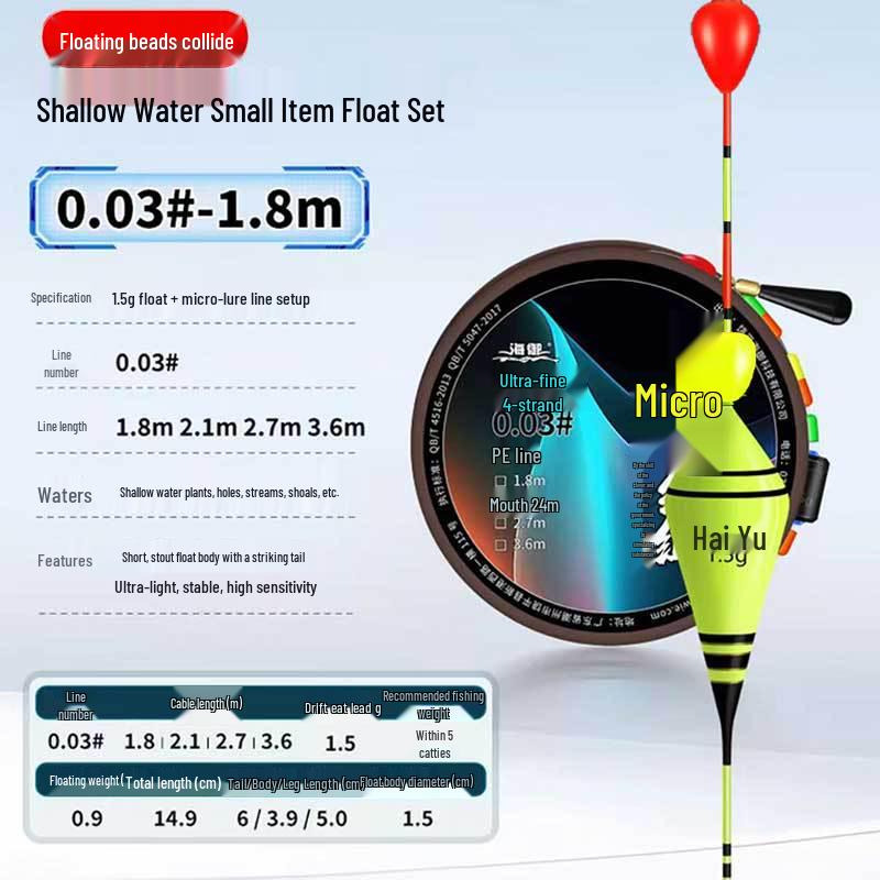 Ultra-Short Grass Hole Nano Fish Float for Crucian Carp with Thickened, Eye-Catching Design