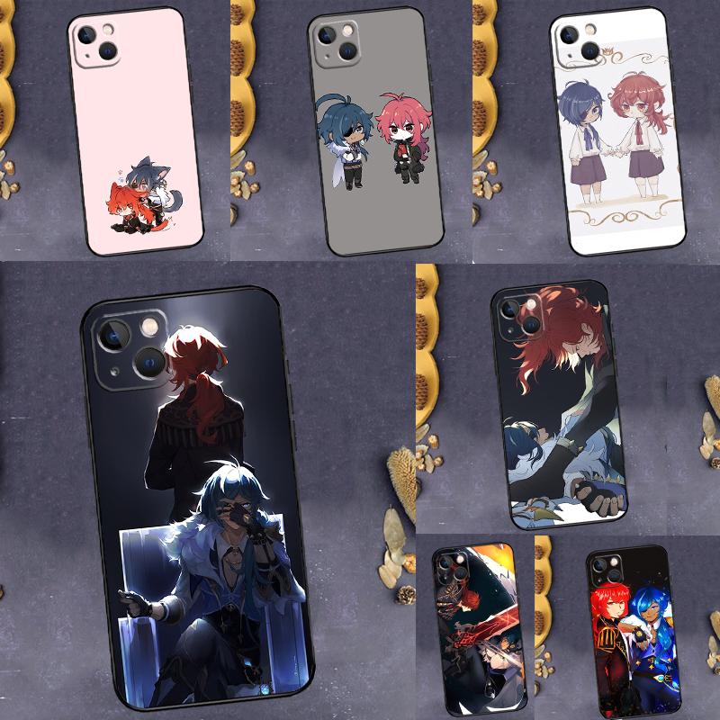 Kaeya and Diluc Genshin Impact Back Case For Samsung Galaxy S26 S25 S24 S21 S22 S23 Ultra S10 Plus S20 FE S25 FE Soft Cover