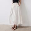 Chuyu Textured High-Waist A-Line Skirt