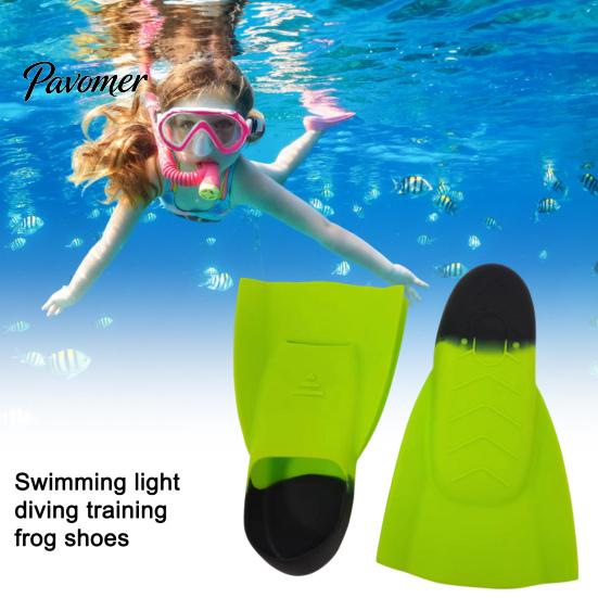 Silicone Fins 1 Pair Diving Swimming Training Professional Snorkeling Flippers Short Blade Leg Strength Building Adults Kids