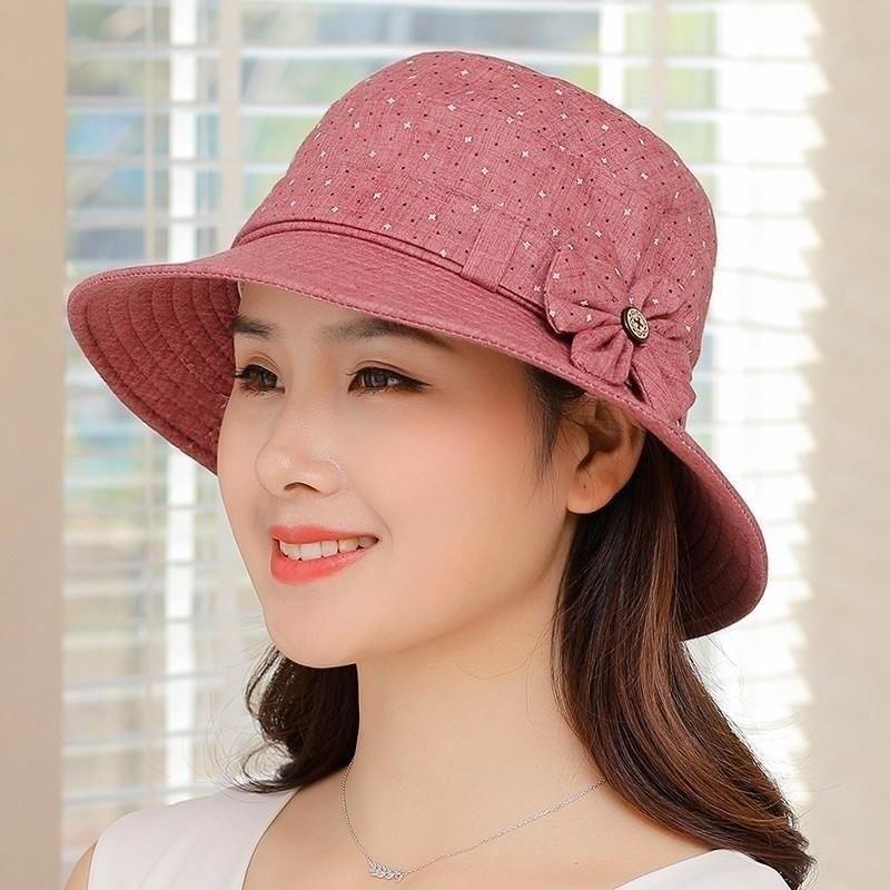 

Foldable Womens Wide Brim Hat With Adjustable Fit And Sun Protection For Gardening And Travel рожевий червоний колір