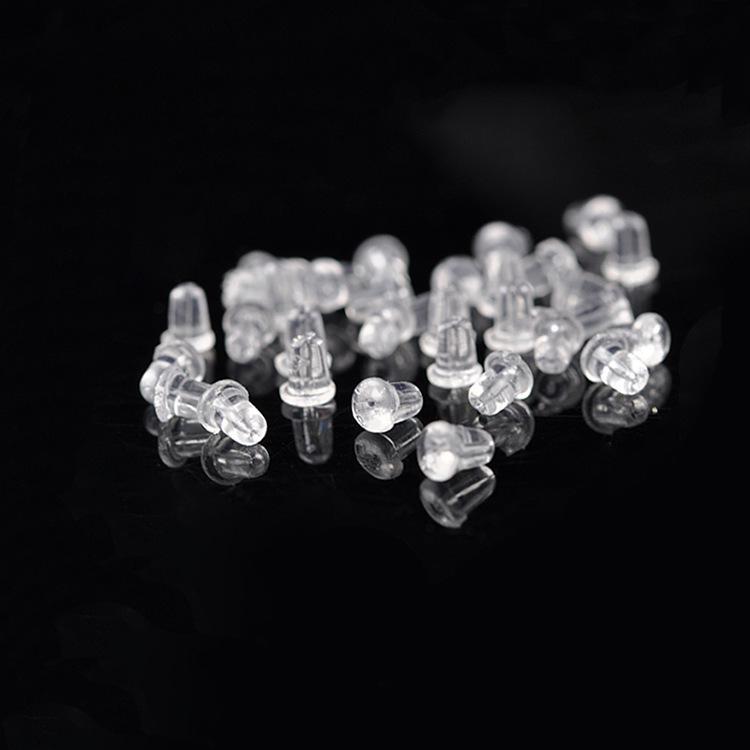 Bouchons d'oreille et clous d'oreille en silicone anti-chute, embouts transparents anti-allergiques