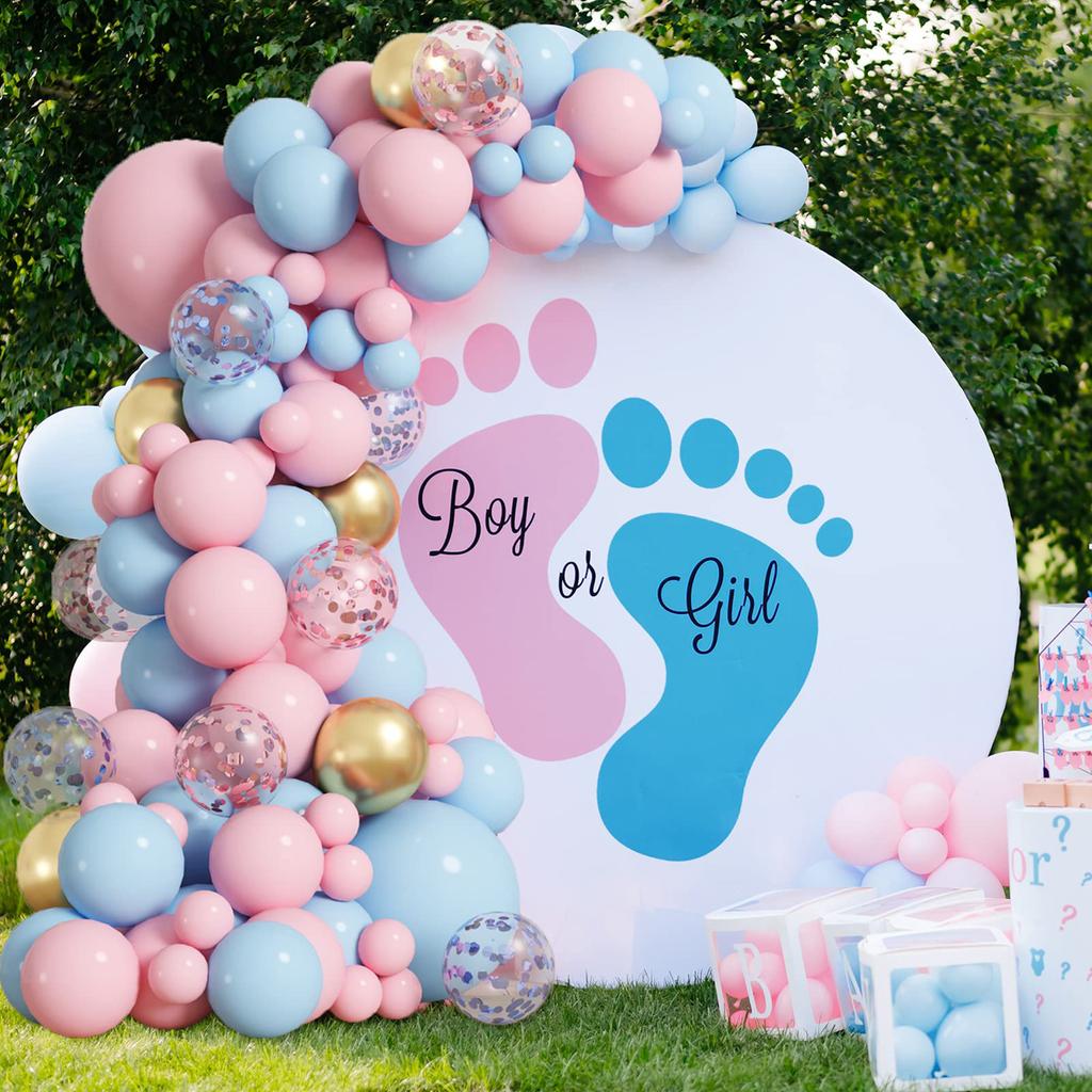 Balonowy Łuk Girlanda Reveal Niebieski Różowy Dekoracja Imprezy Urodzinowej Urodziny Dziecka Balony Ślubne Materiały Lateksowe Balony Baby Shower