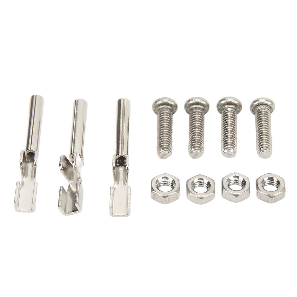 Club Car Charger Receptacle Plug 3 Pin Terminals Contacts Wire Connectors with Screw Nut 604321 Replacement for EZGO RXV