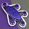 Lapis Silver Necklace Lazuli  Gifted Gemstone Pendant Jewelry 18" Handmade