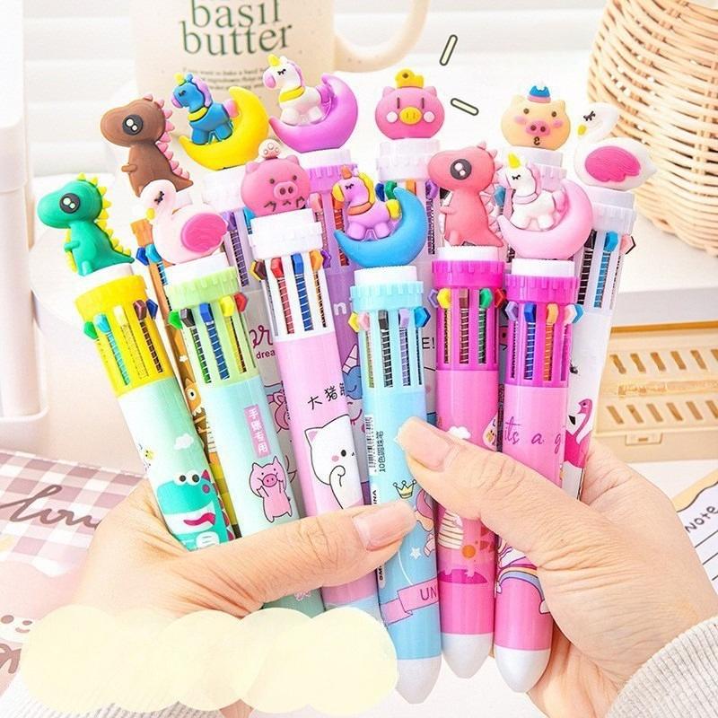 4PCS Cartoon Ballpoint Pen Gift Favor Dinosaur Unicorn Birthday Party Prize Gift Wedding Guest Giveaways