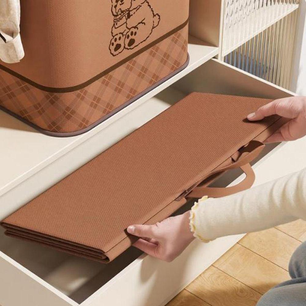 Non-woven Fabric Clothes Quilt Storage Bag Large Capacity Dust-proof Luggage Clothes Organizer Cute Folding Closet Organizer