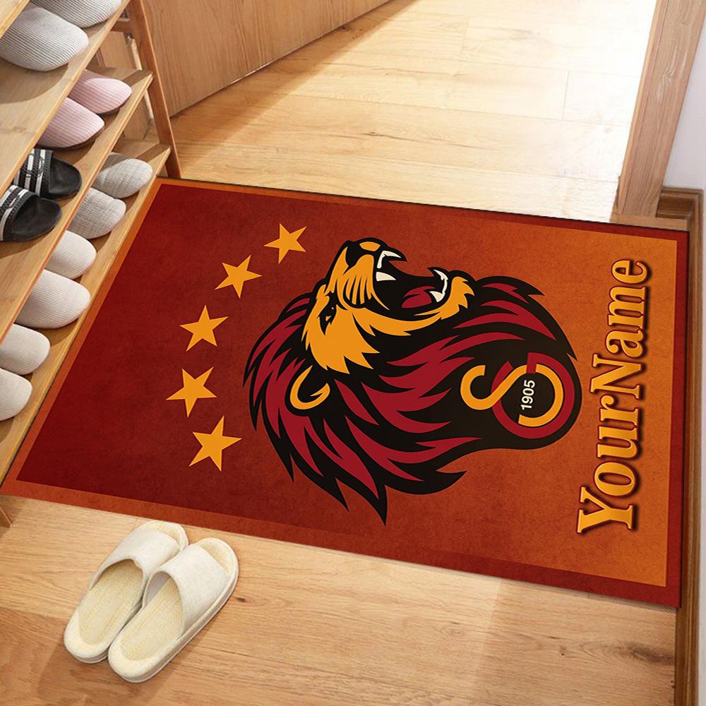 Galatasaray Personalized Text Floor Mat Design For Decorate Room Living Rooms Foyer Game Room Antislip Carpet Anime Office Decor Best For Christmas