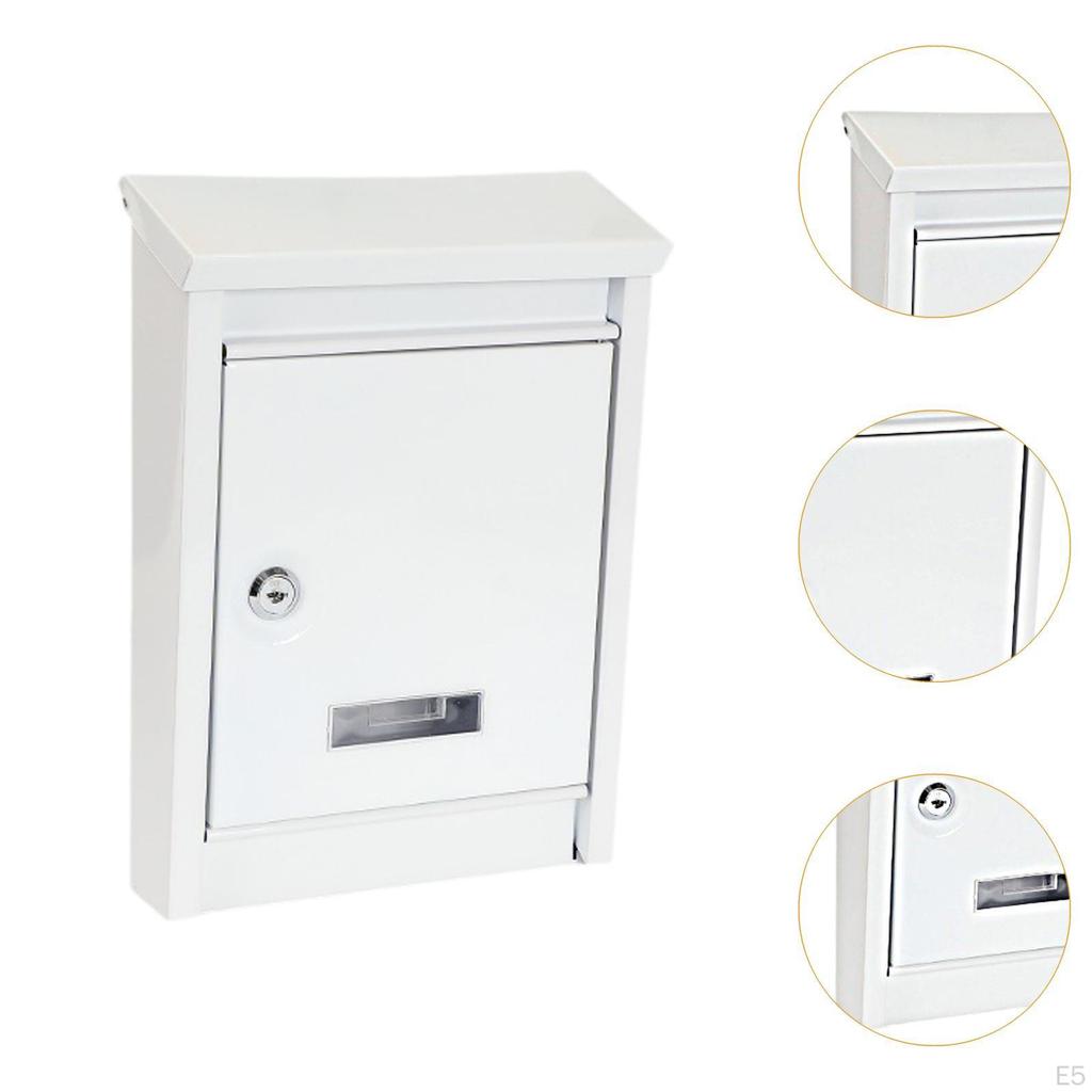 Big Metal Delivery Box Mountingbox, with 2 Keys, Outdoor Postbox Mailbox for The Entrance House